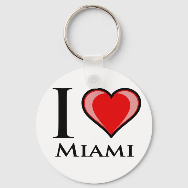 Chaveiro Eu Amo Miami (Frente)