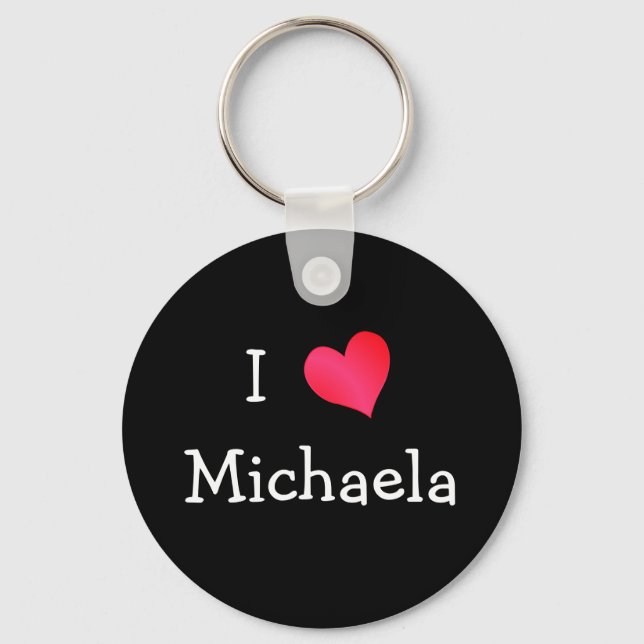 Chaveiro Eu Amo Michaela (Frente)