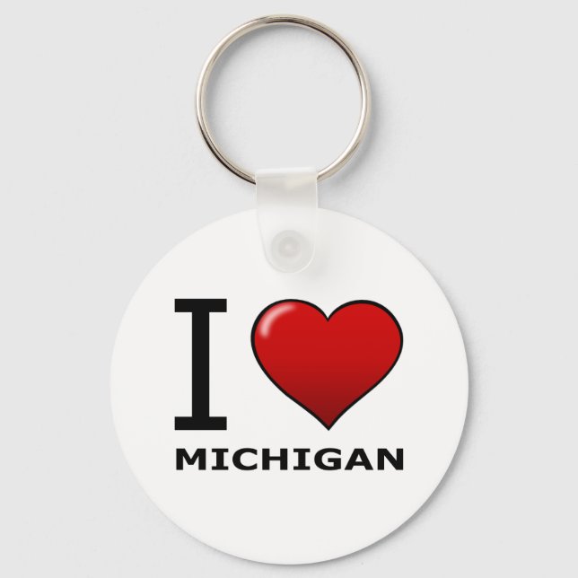 CHAVEIRO EU AMO MICHIGAN (Frente)