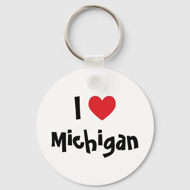 Chaveiro Eu Amo Michigan (Frente)