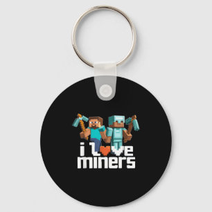 Chaveiro Eu Amo Mineiros Fun Mining Gamer Xel Ckaxe