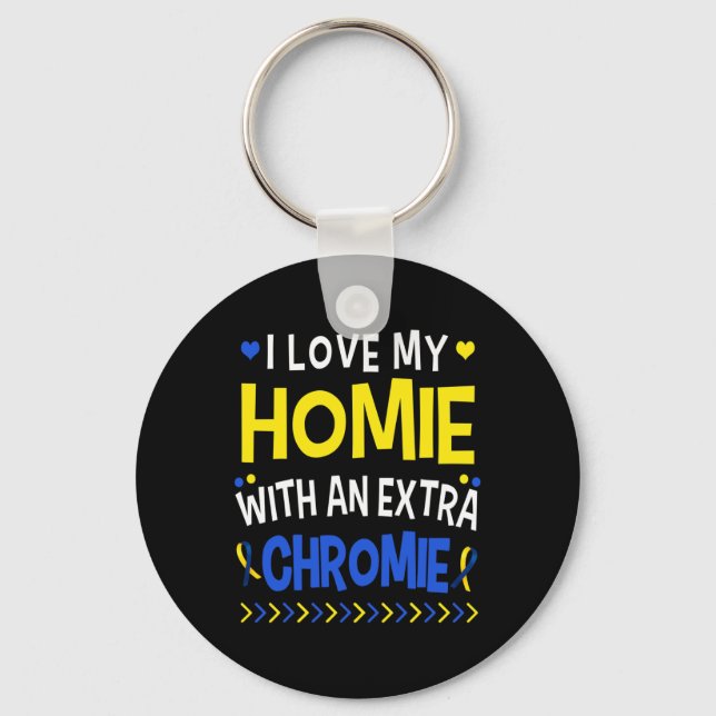 Chaveiro Eu Amo Minha Casa Com Um Pai Extra De Chromie Mamã (Frente)