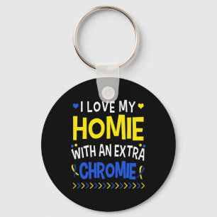 Chaveiro Eu Amo Minha Casa Com Um Pai Extra De Chromie Mamã