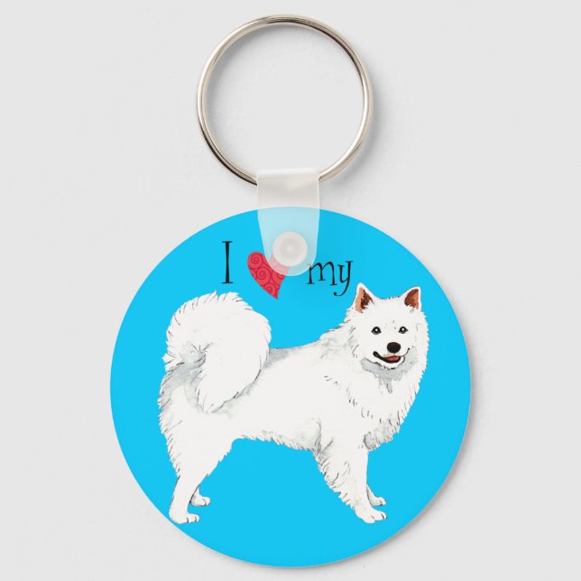 Chaveiro Eu amo minha Eskie (Frente)