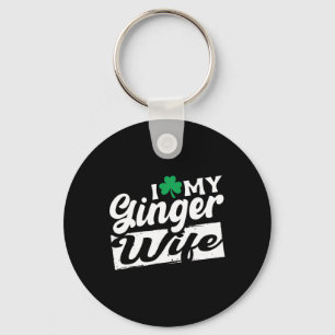 Chaveiro Eu Amo Minha Esposa Ruiva Shamrock St Patricks