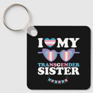 Chaveiro Eu Amo Minha Família Transgênero Irmã Trans LGBTQ
