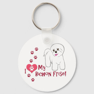 Chaveiro Eu Amo Minha Festa Bichon!