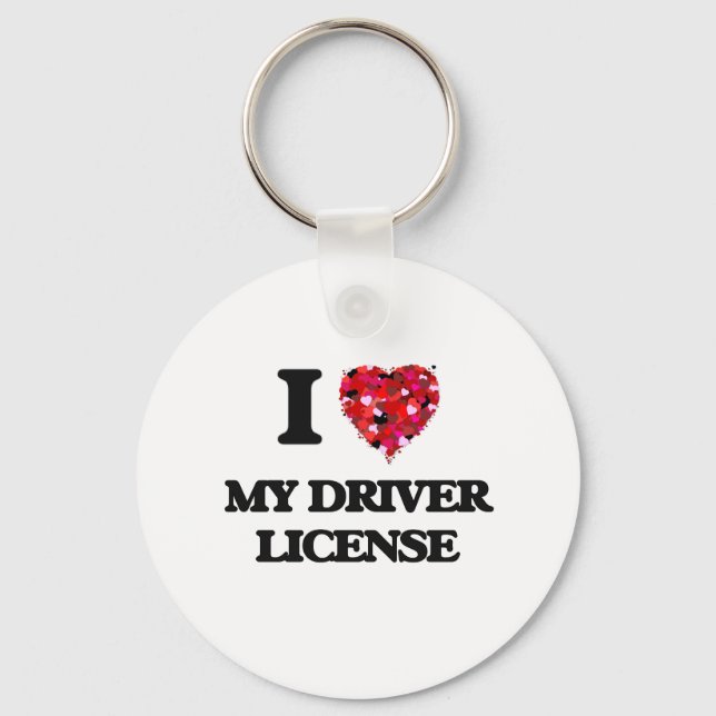 Chaveiro Eu Amo Minha Licença De Motorista (Frente)