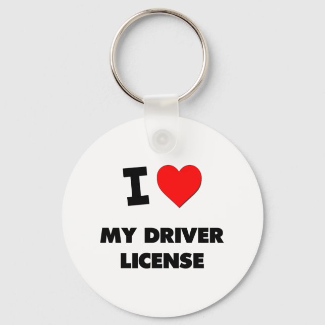 Chaveiro Eu Amo Minha Licença De Motorista (Frente)