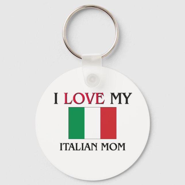 Chaveiro Eu Amo Minha Mãe Italiana (Frente)
