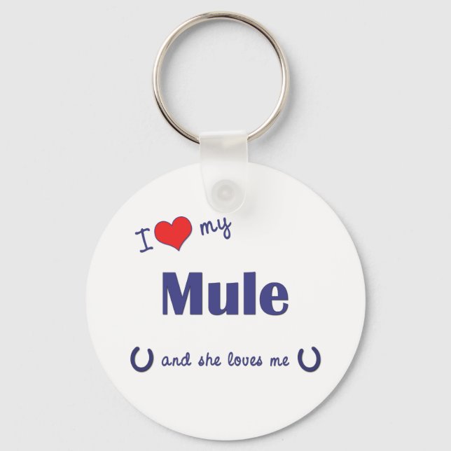 Chaveiro Eu Amo Minha Mãe (Mulher Mule) (Frente)