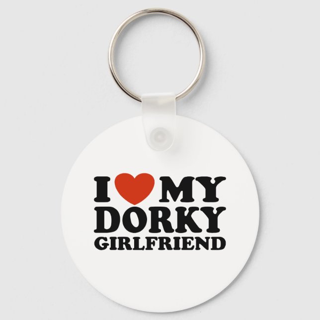 Chaveiro Eu Amo Minha Namorada Dorky (Frente)