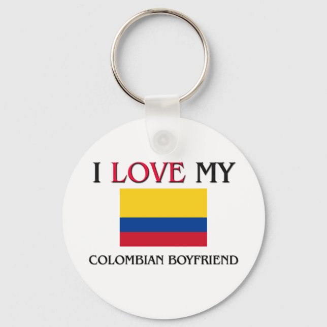 Chaveiro Eu Amo Minha Namorado Colombiana (Frente)