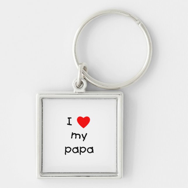 Chaveiro Eu amo minha papá (Frente)