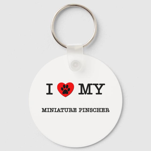 CHAVEIRO EU AMO MINIATURA PINSCHER (Frente)