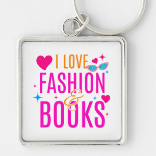 Chaveiro Eu amo Moda e Design de Livros
