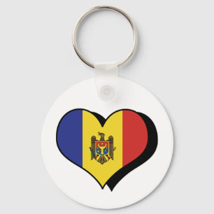 Chaveiro Eu Amo Moldova Pingente de Chaves