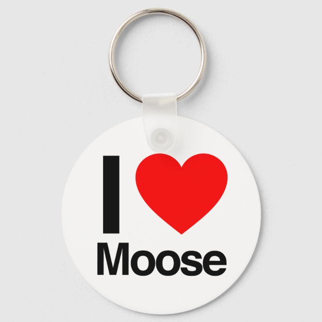 Chaveiro eu amo moose (Frente)