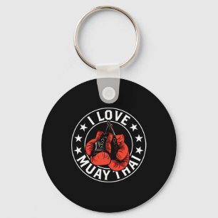 Chaveiro Eu Amo Muay Thai Artes Marciais Boxeador Hobby