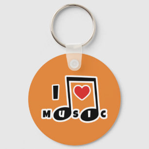 Chaveiro Eu amo música