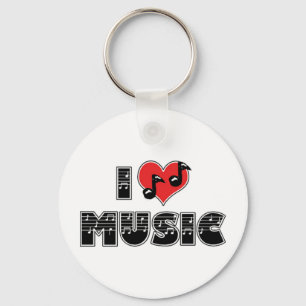 Chaveiro Eu Amo Música Pingente