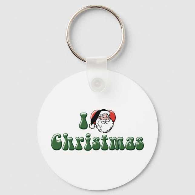 Chaveiro Eu Amo Natal Pingente (Frente)
