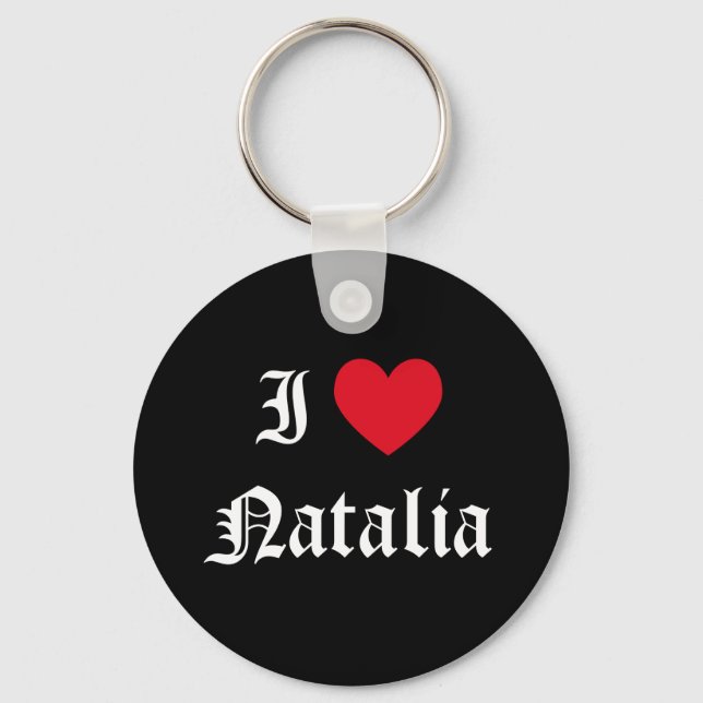 Chaveiro Eu Amo Natalia (Frente)