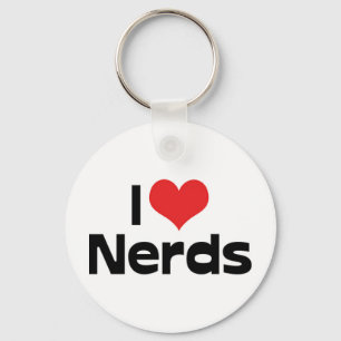 Chaveiro Eu Amo Nerds Pingente