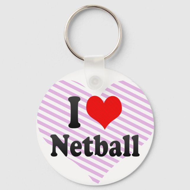 Chaveiro Eu amo Netball (Frente)
