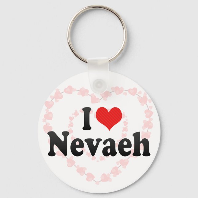Chaveiro Eu Amo Nevaeh (Frente)