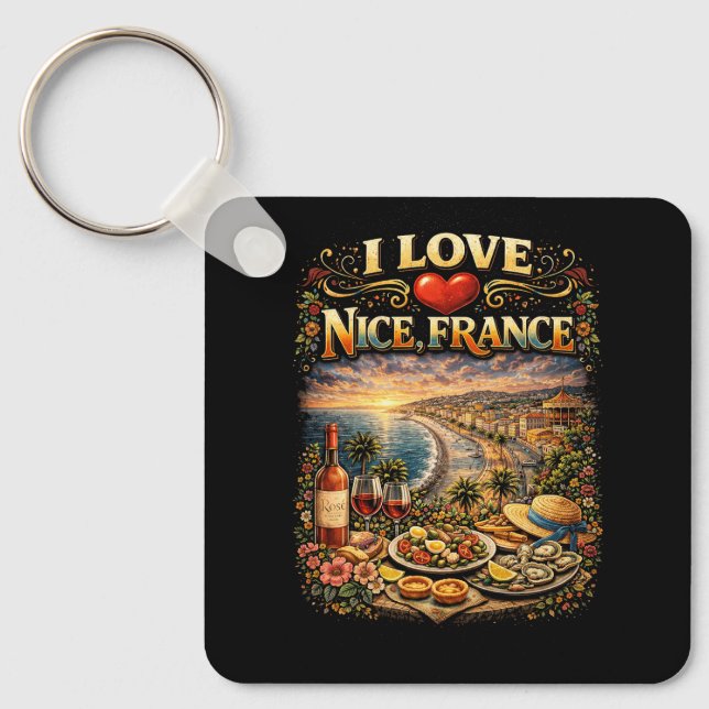 Chaveiro Eu amo Nice (Frente)