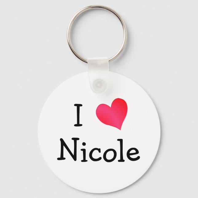 Chaveiro Eu amo Nicole (Frente)