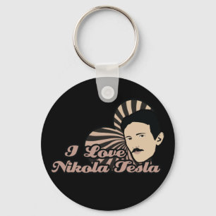 Chaveiro Eu Amo Nikola Tesla