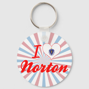 Chaveiro Eu amo Norton, Massachusetts