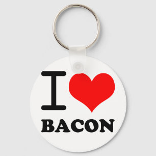Chaveiro Eu amo o bacon