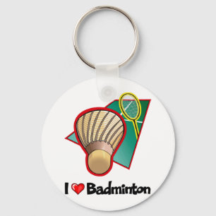 Chaveiro Eu amo o Badminton