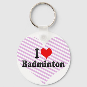 Chaveiro Eu amo o Badminton