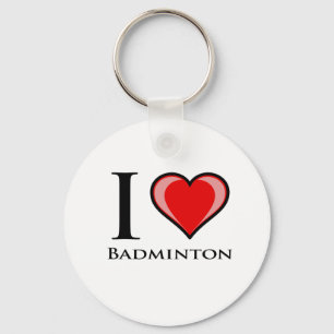 Chaveiro Eu amo o Badminton