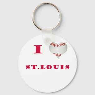 Chaveiro Eu amo o basebol de St Louis