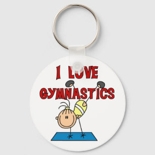 Chaveiro Eu amo o camiseta e os presentes da ginástica