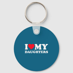 Chaveiro Eu amo o coração da minha filha família engraçado 