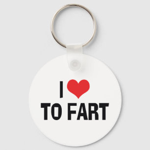 Chaveiro Eu amo o coração Fart - engraçado Fart o humor