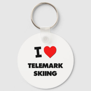 Chaveiro Eu amo o esqui de Telemark