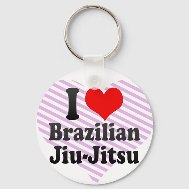 Chaveiro Eu amo o Jiu-Jitsu brasileiro (Frente)