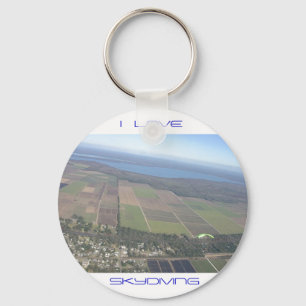 Chaveiro Eu amo o Keyring de Skydiving