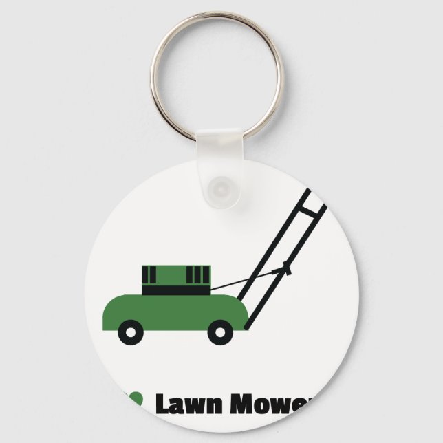 Chaveiro Eu amo o Lawn Mowers (Frente)
