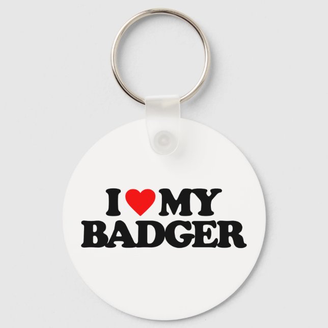 CHAVEIRO EU AMO O MEU BADGER (Frente)