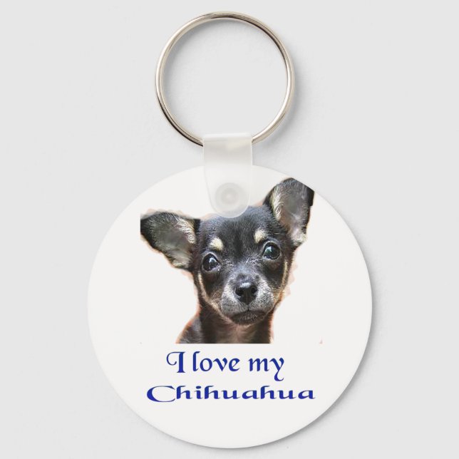 Chaveiro Eu amo o meu Chihuahua (Frente)