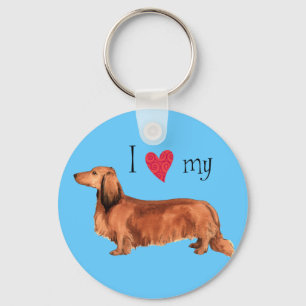 Chaveiro Eu Amo o meu Dachshund