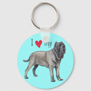 Chaveiro Eu amo o meu Mastino